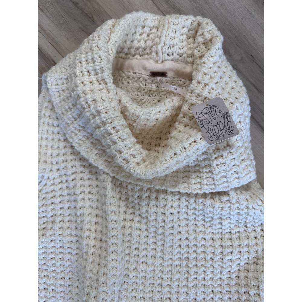 NWT free people ivory sky scraper pull over high low knitted vest - Picture 3 of 9